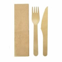Wooden Cutlery Set Wrapped