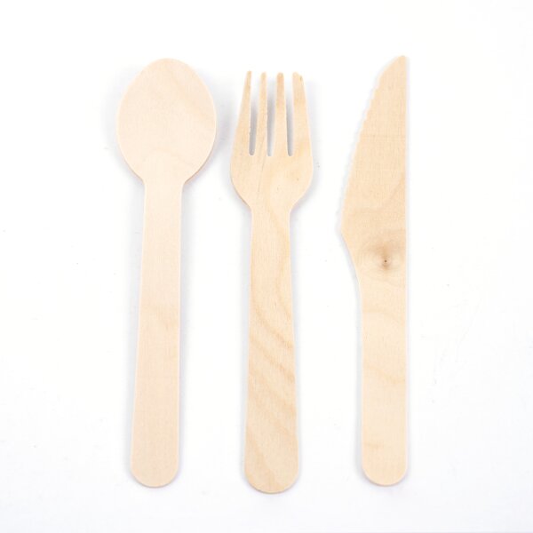 Wooden Single Cutlery 16 cm 100 pcs.
