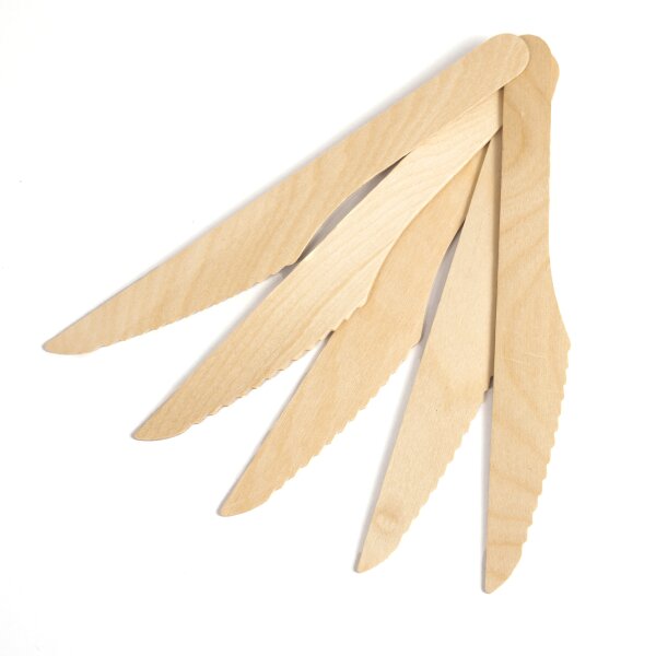 Wooden Single Cutlery Knife 16 cm 100 pcs.