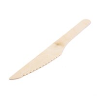 Wooden Single Cutlery Knife 16 cm 100 pcs.