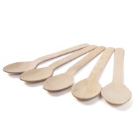 Wooden Single Cutlery Spoon 16 cm 100 pcs.