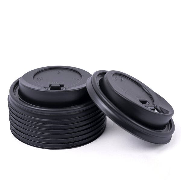 Sip Lid Black With Plug 8-12oz 100 pcs.