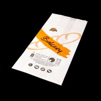 Paper Bag "Bakery" White/ Orange 20x44 cm