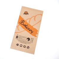 Paper Bag "Bakery" Brown/ Orange 35x17 cm