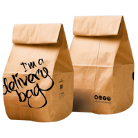 Paper Bag Snack Delivery Bag 44x25x20 cm 300 Stück