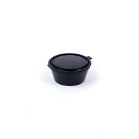 Sauce Cup with Attached Lid Black 120ml 50 Stück