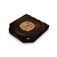 Pizza Box Black-Disk Design No.4 33x33x4 cm 100 Stück